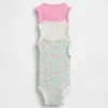 Baby First Favorites Tinyrib-rompertje met ruches (3-pack)