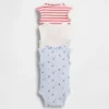 Baby First Favorites Tinyrib-rompertje met ruches (3-pack)