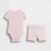 Baby Grow-With-Me Tinyrib korte broeken set