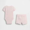 Baby Grow-With-Me Tinyrib korte broeken set