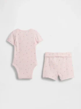Baby Grow-With-Me Tinyrib korte broeken set