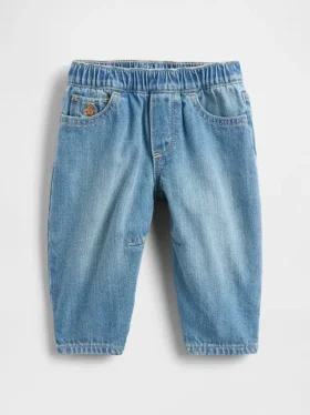 Baby-Jeans met rechte pijpen en trekband