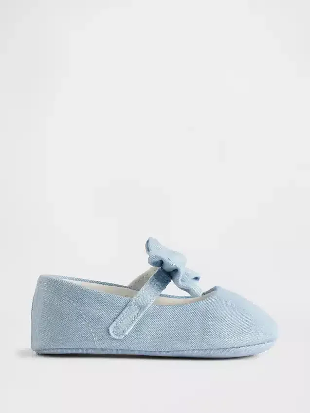Baby-mary-jane-schoenen met strik van denim