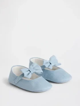 Baby-mary-jane-schoenen met strik van denim