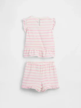 Baby-outfitset met aardbeien en ruches