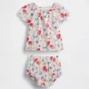 Baby-outfitset met bloemenprint