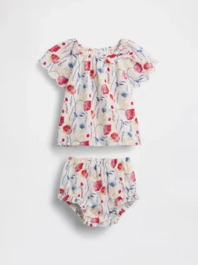 Baby-outfitset met bloemenprint