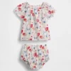 Baby-outfitset met bloemenprint