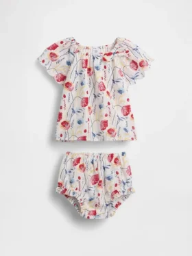 Baby-outfitset met bloemenprint