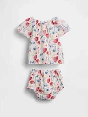 Baby-outfitset met bloemenprint