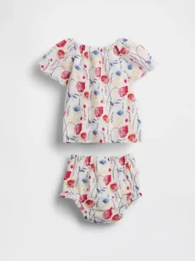 Baby-outfitset met bloemenprint