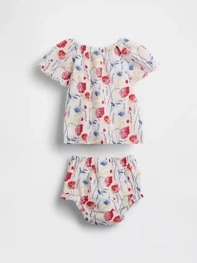 Baby-outfitset met bloemenprint