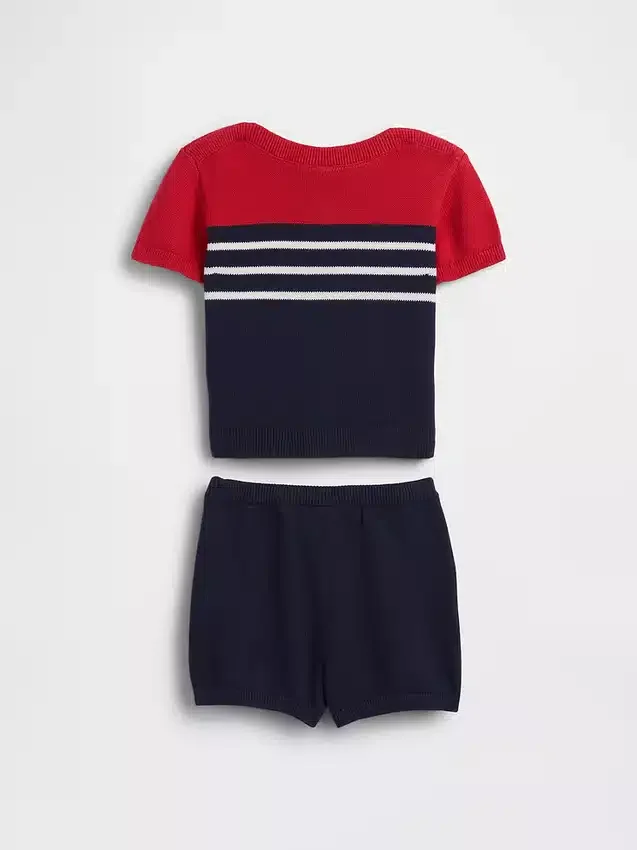 Baby-outfitset met kleurblokken voor truien