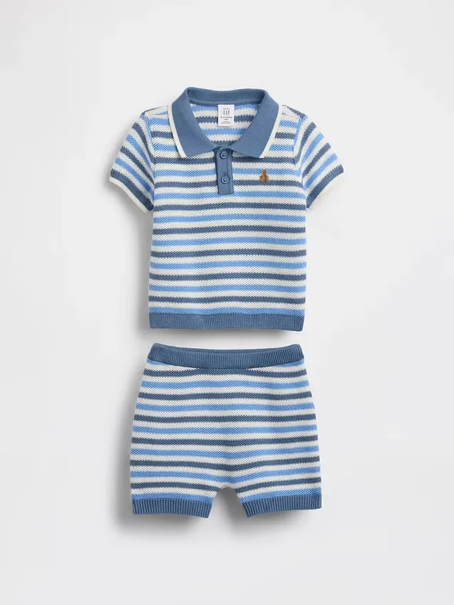 Baby-outfitset met trui en poloshirt