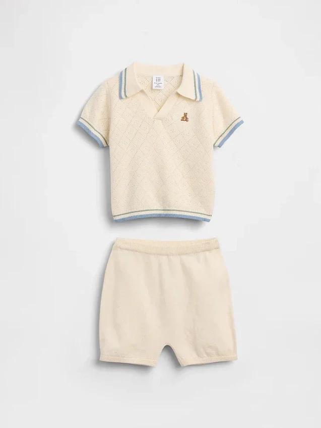 Baby-outfitset met trui en poloshirt