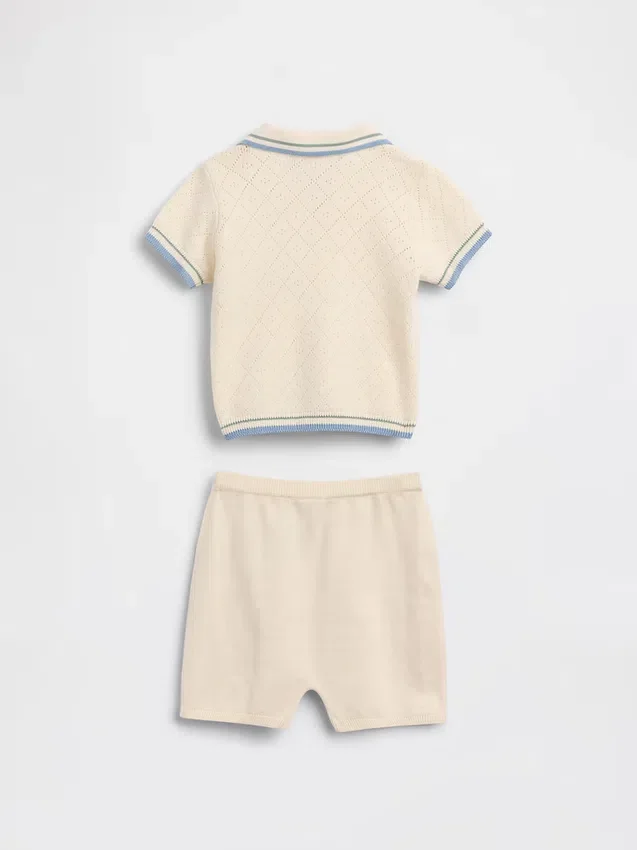Baby-outfitset met trui en poloshirt