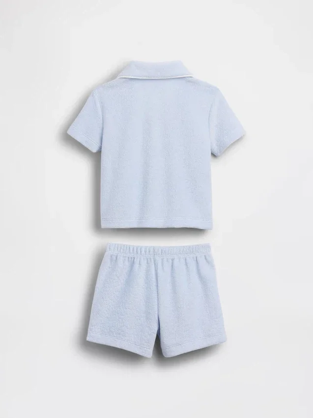 Baby-outfitset van badstof