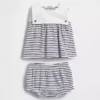 Baby-outfitset van biologisch katoen in matrozenstijl