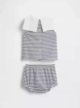 Baby-outfitset van biologisch katoen in matrozenstijl