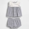 Baby-outfitset van biologisch katoen in matrozenstijl