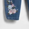 Baby-outfitset van denim met bloemenprint