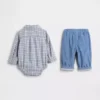 Baby-outfitset van flanel en corduroy
