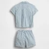 Baby-outfitset van gestreept denim