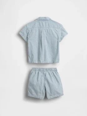 Baby-outfitset van gestreept denim