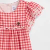 Baby-outfitset van gingham met oogjes
