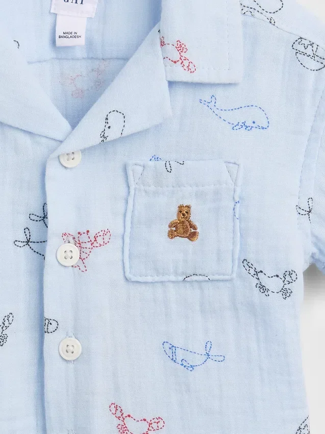 Baby-outfitset van katoenen gaas