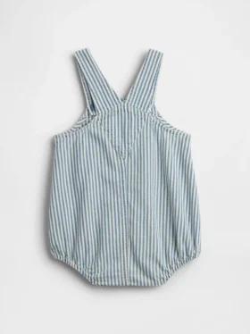 Baby-overall met strepen, beerzakje en bubbelmodel