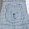 Baby-overall van gingham-denim met berenzakje