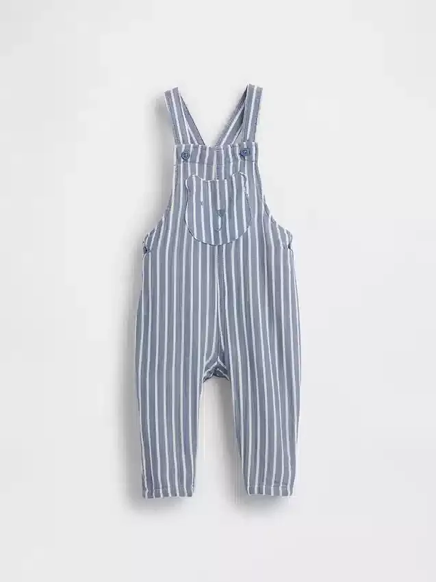 Baby-overall van katoenen gaas met Brannan Bear
