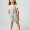 Baby & Peuter denim jurk met bloemenprint