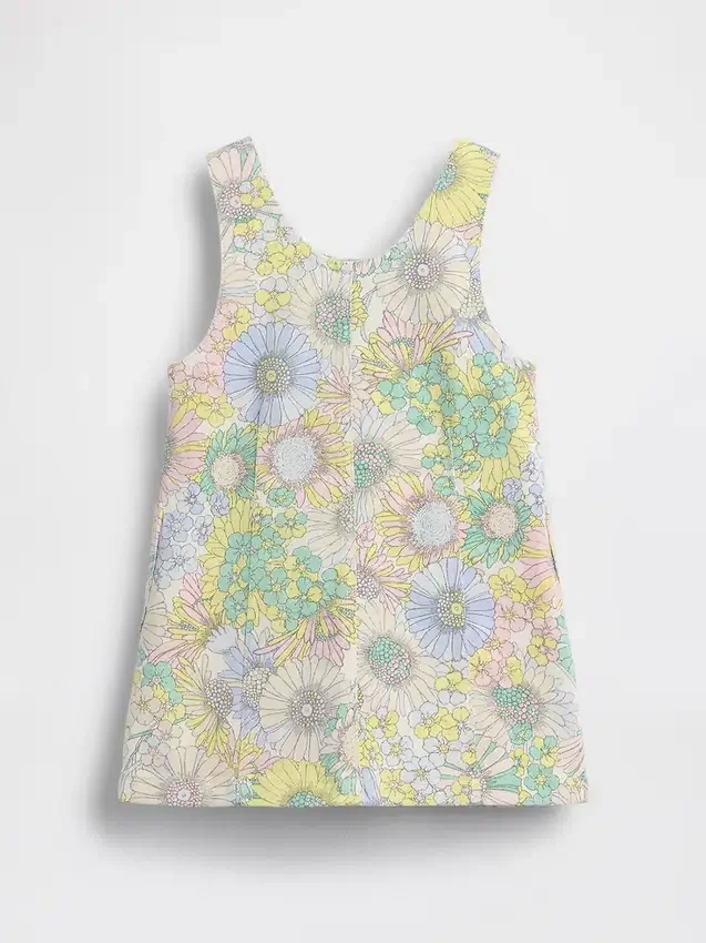 Baby & Peuter denim jurk met bloemenprint