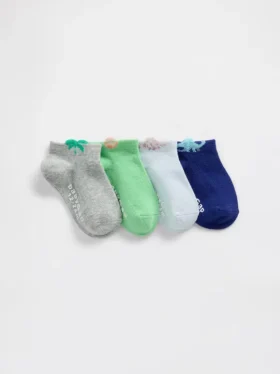 Baby & Peuter-dino-no-show-sokken (4-pack)