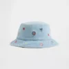 Baby & Peuter geborduurde denim buckethoed