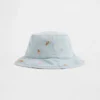 Baby & Peuter geborduurde denim buckethoed