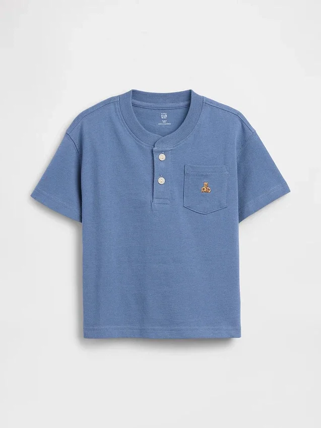 Baby & Peuter-Henley-T-shirt met zak