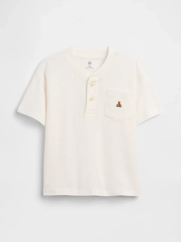 Baby & Peuter-Henley-T-shirt met zak