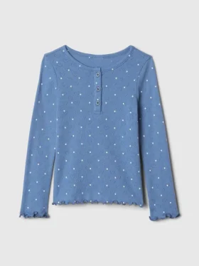 Baby & Peuter-Henley-top met pointelle-patroon
