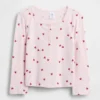 Baby & Peuter-Henley-top met pointelle-patroon
