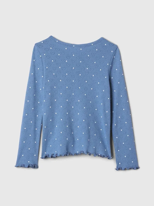 Baby & Peuter-Henley-top met pointelle-patroon