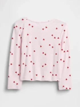 Baby & Peuter-Henley-top met pointelle-patroon