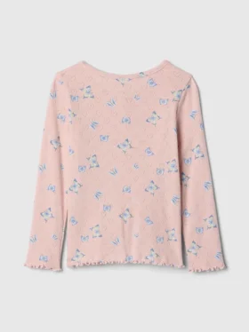 Baby & Peuter-Henley-top met pointelle-patroon