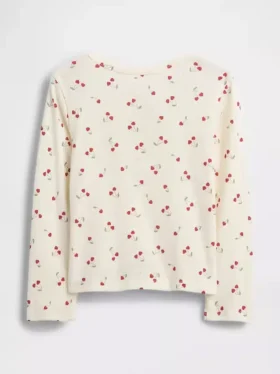 Baby & Peuter-Henley-top met pointelle-patroon