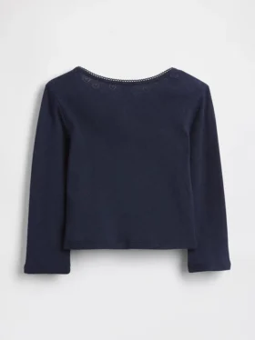 Baby & Peuter-Henley-top met pointelle-patroon
