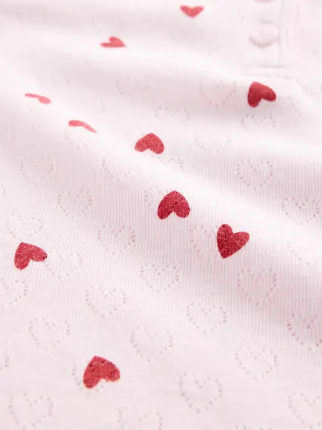 Baby & Peuter-Henley-top met pointelle-patroon