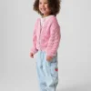 Baby & Peuter Jeans met aardbeienprint, barrel-model, met trekband
