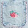 Baby & Peuter Jeans met aardbeienprint, barrel-model, met trekband